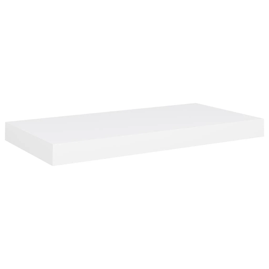 Pakabinamos sieninės lentynos, 2vnt., baltos, 50x23x3,8cm, MDF