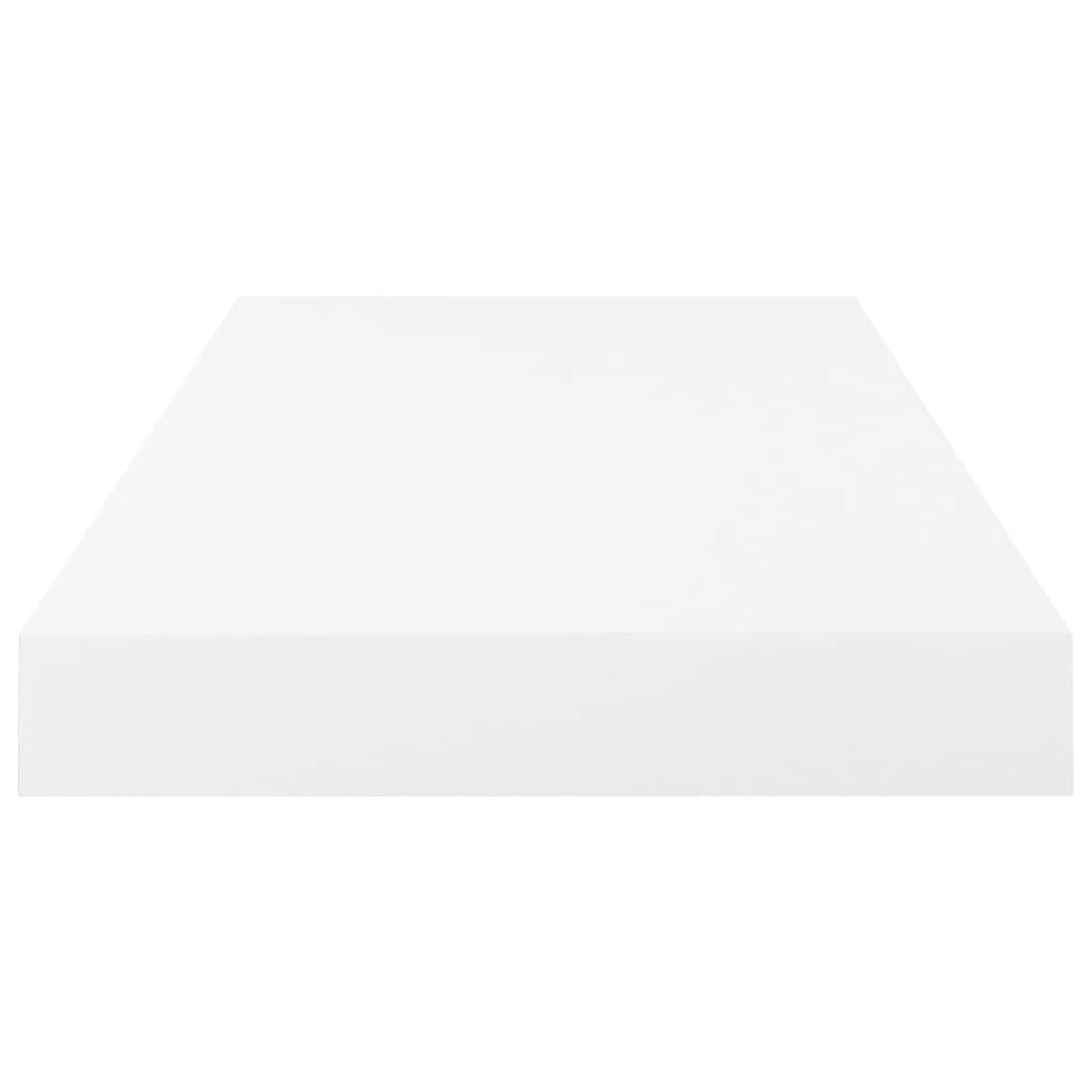 Pakabinamos sieninės lentynos, 2vnt., baltos, 50x23x3,8cm, MDF