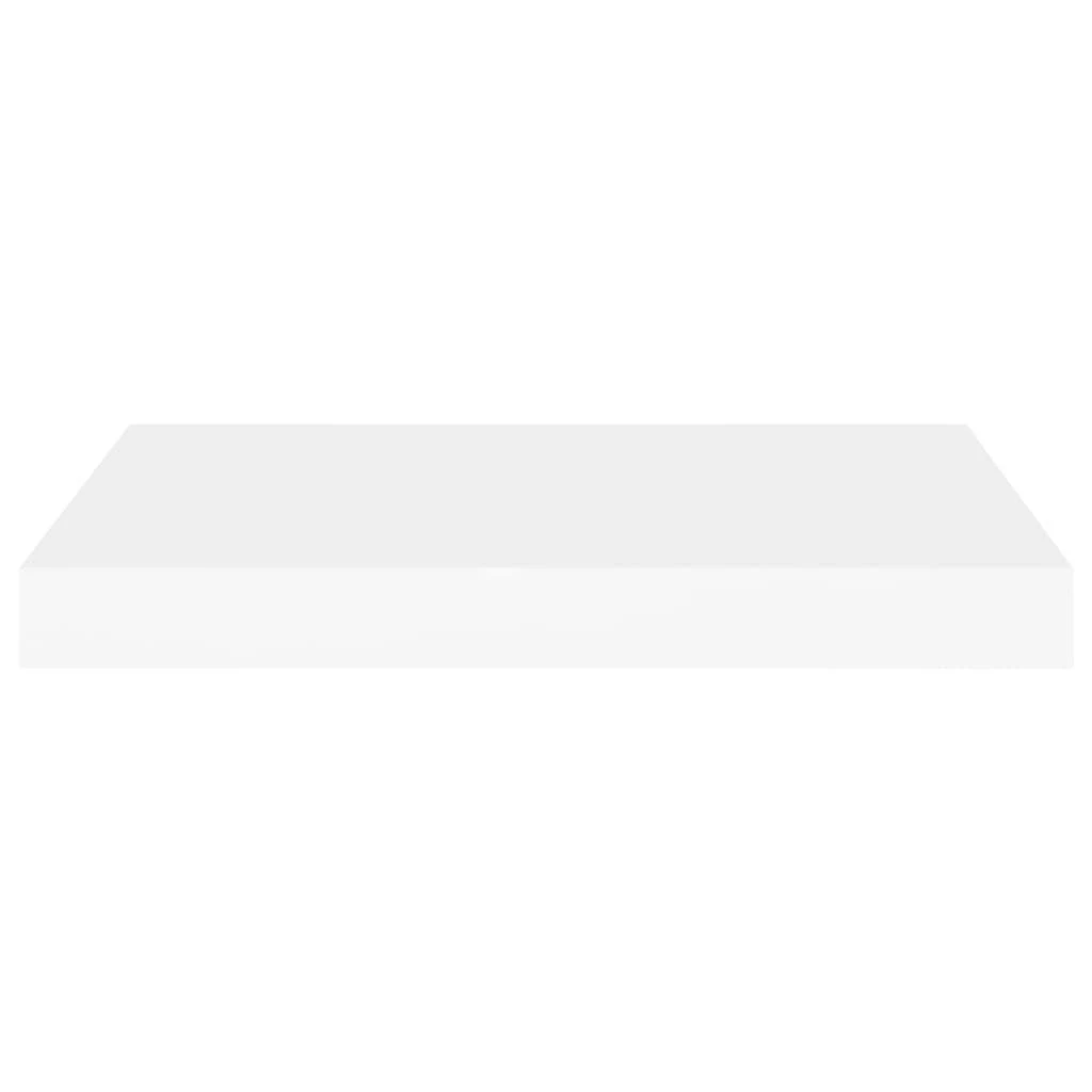 Pakabinamos sieninės lentynos, 2vnt., baltos, 50x23x3,8cm, MDF