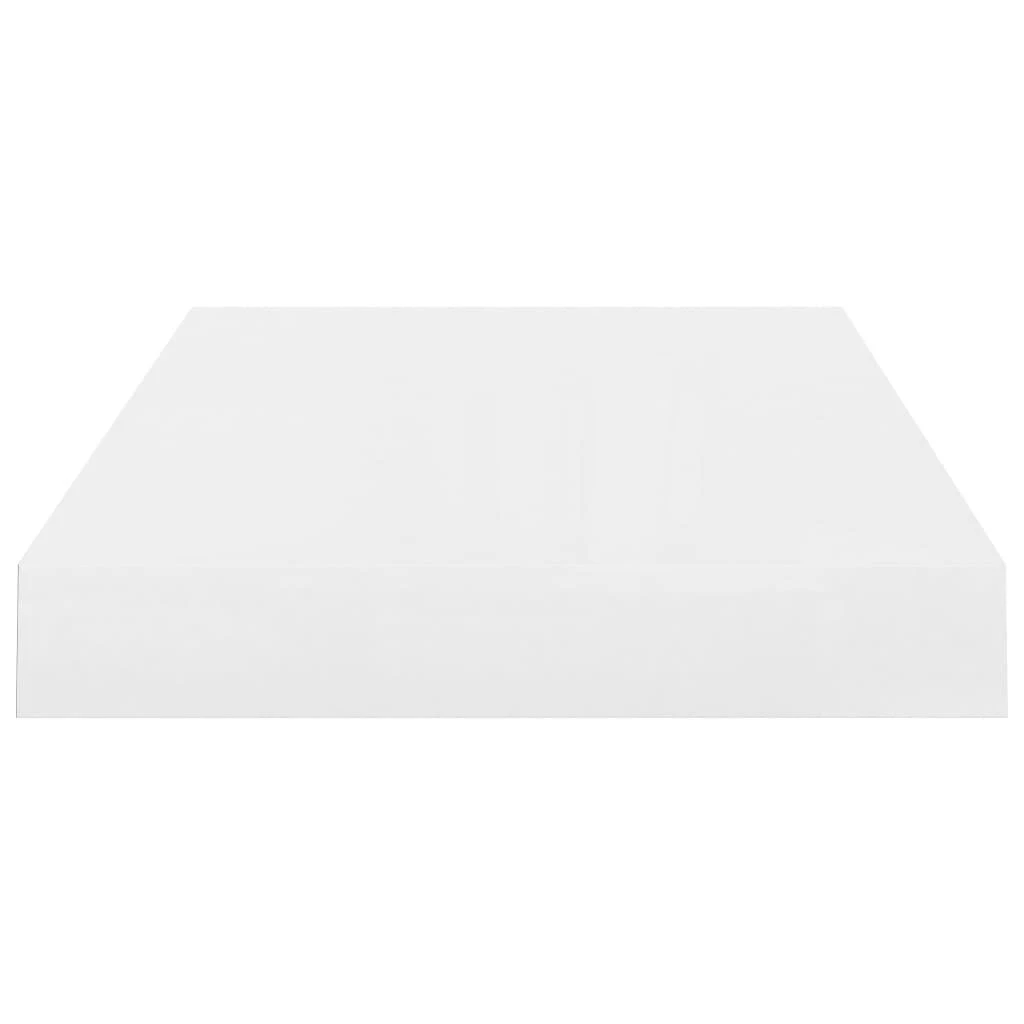 Pakabinamos sieninės lentynos, 2vnt., baltos, 40x23x3,8cm, MDF