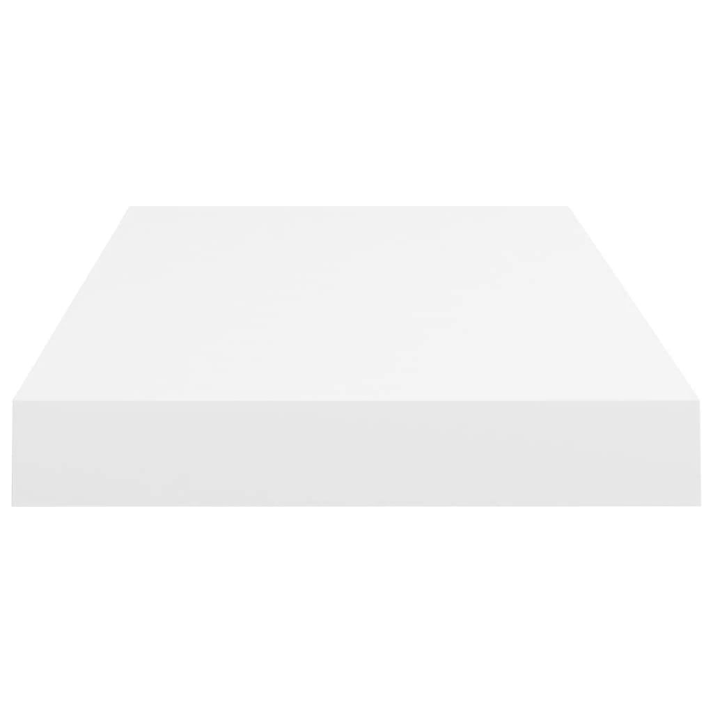 Pakabinamos sieninės lentynos, 4vnt., baltos, 50x23x3,8cm, MDF