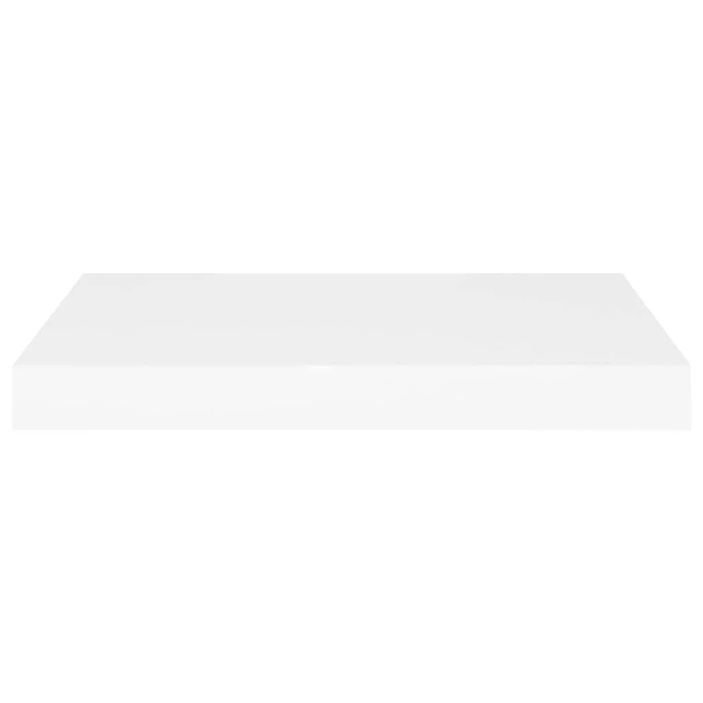 Pakabinamos sieninės lentynos, 4vnt., baltos, 50x23x3,8cm, MDF