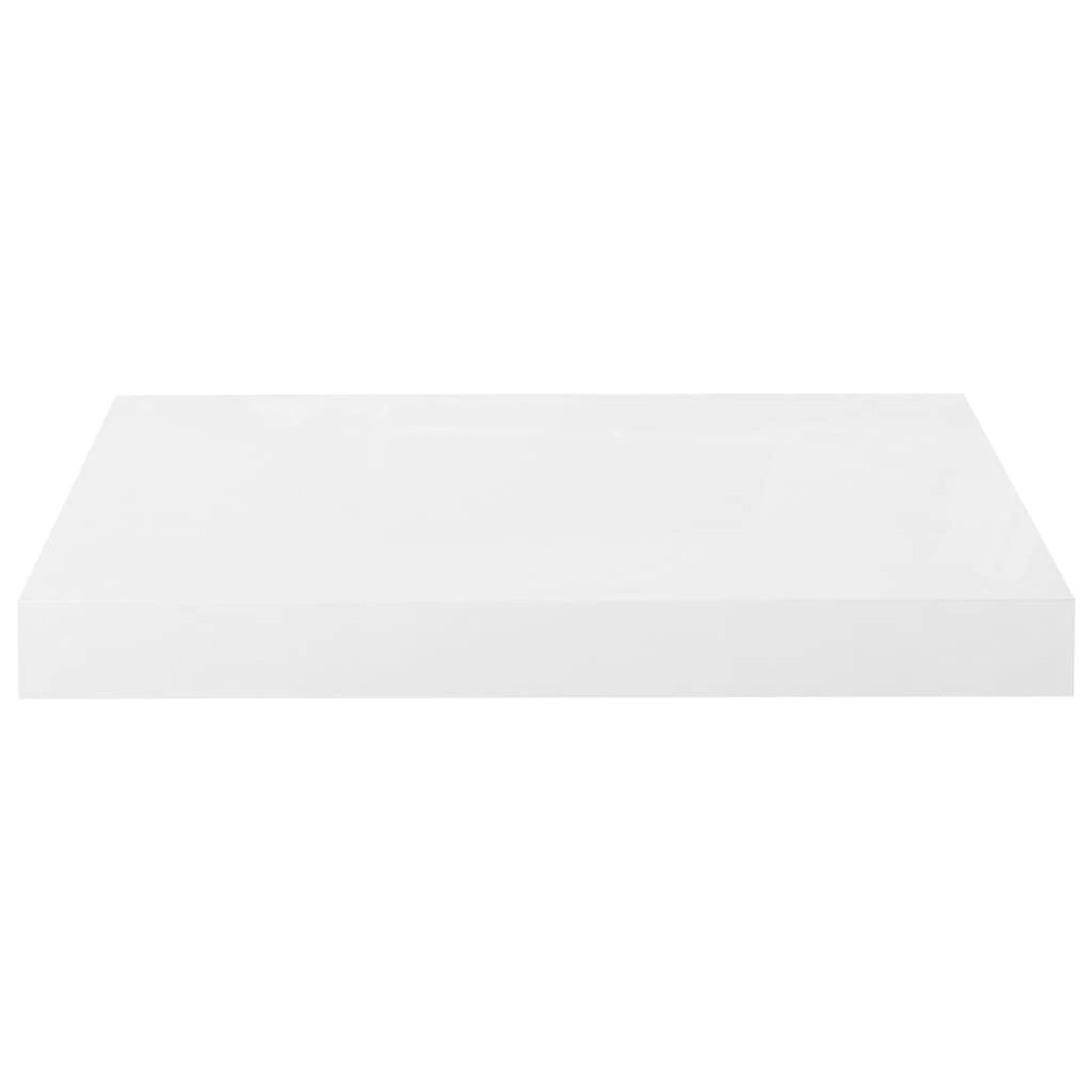 Pakabinamos sieninės lentynos, 4vnt., baltos, 40x23x3,8cm, MDF
