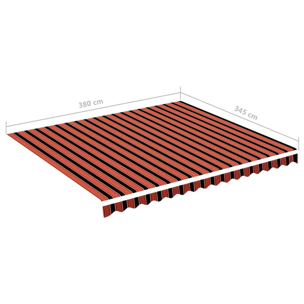 Pakaitinis audinys markizei, oranžinės ir rudos spalvos, 4x3,5m