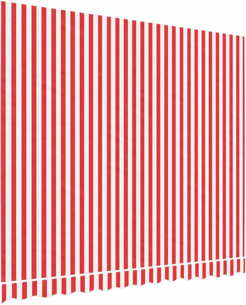 Pakaitinis audinys markizei, raudonas/baltas, 3x2,5m, dryžuotas