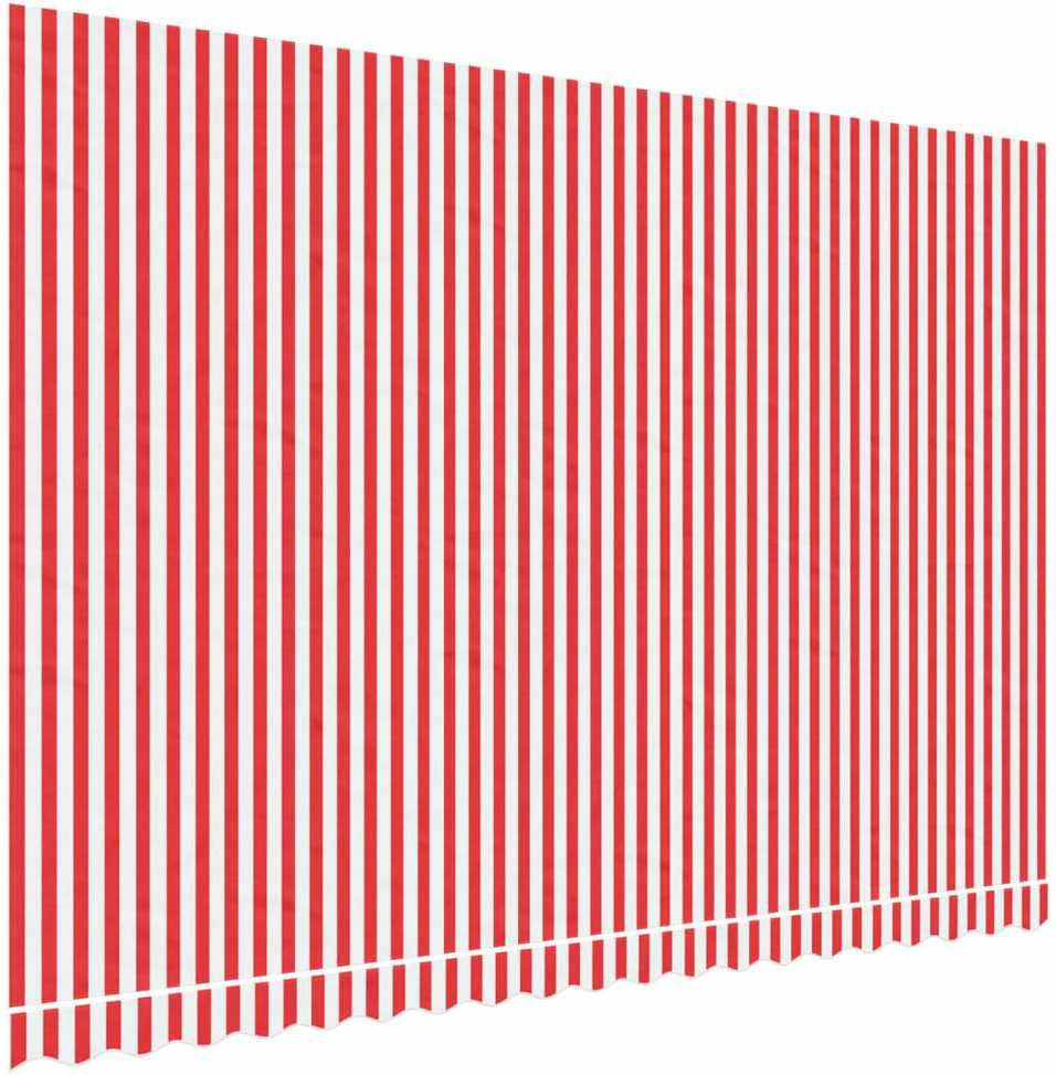 Pakaitinis audinys markizei, raudonas/baltas, 4,5x3m, dryžuotas