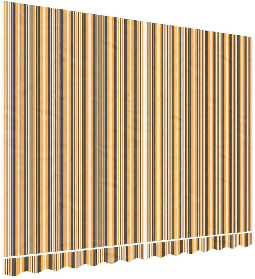 Pakaitinis audinys markizei, oranžinė ir juoda, 330x245 cm, poliesteris