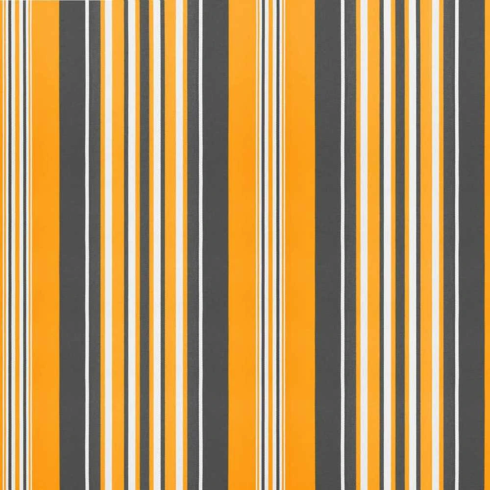 Pakaitinis audinys markizei, oranžinė ir juoda, 330x245 cm, poliesteris