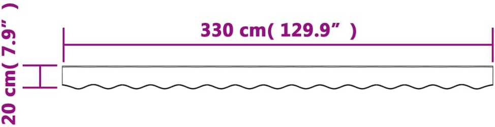 Pakaitinis audinys markizės apsiuvui, geltonas/pilkas, 350 cm