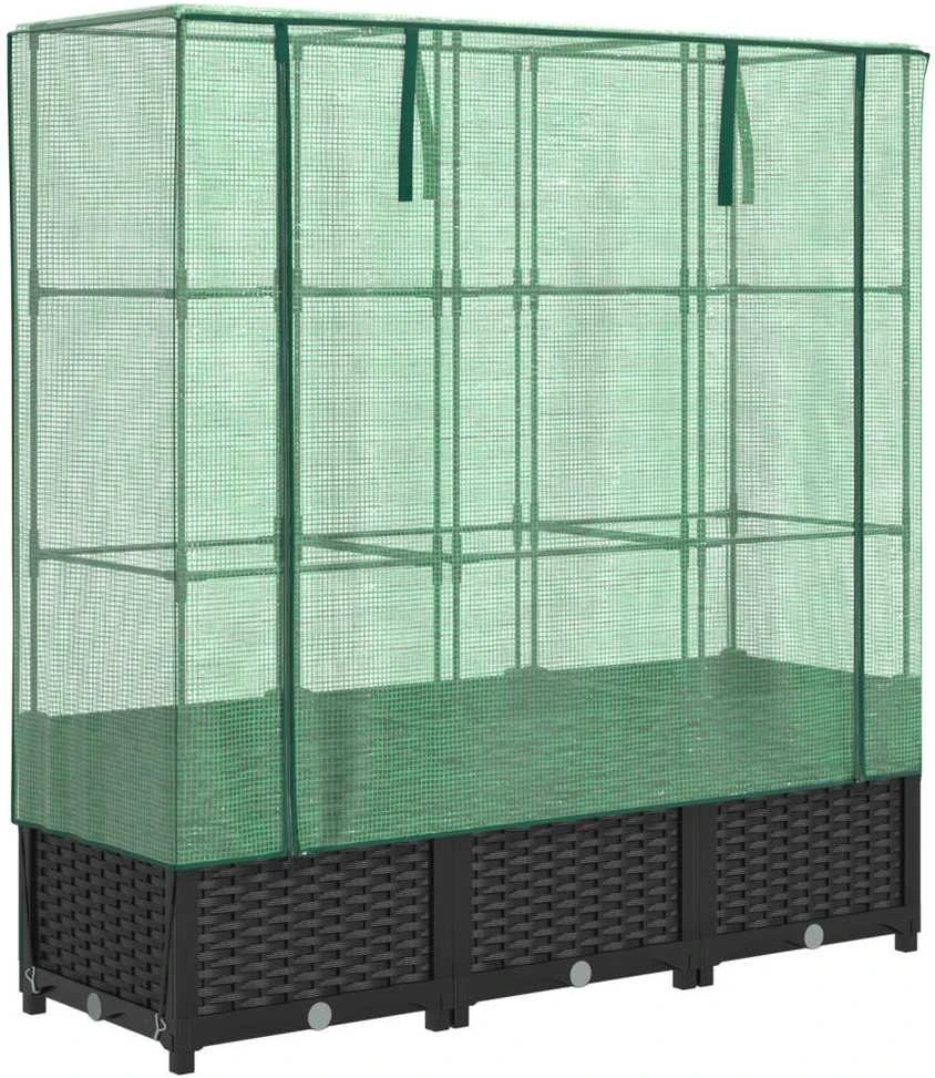 Pakelta lysvė su šiltnamio dangčiu, 120x40x138cm