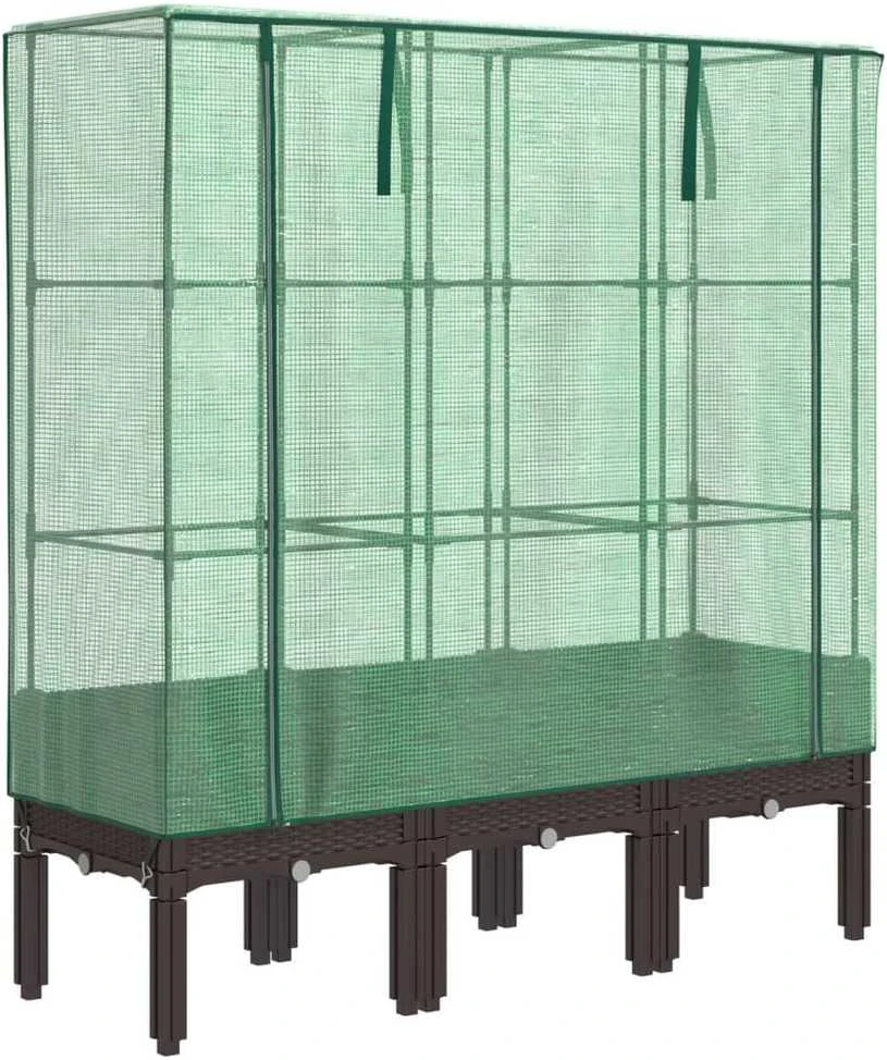 Pakelta lysvė su šiltnamio dangčiu, 120x40x140cm