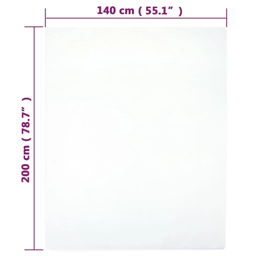 Paklodės su guma, 2vnt., baltos, 140x200cm, medvilnė