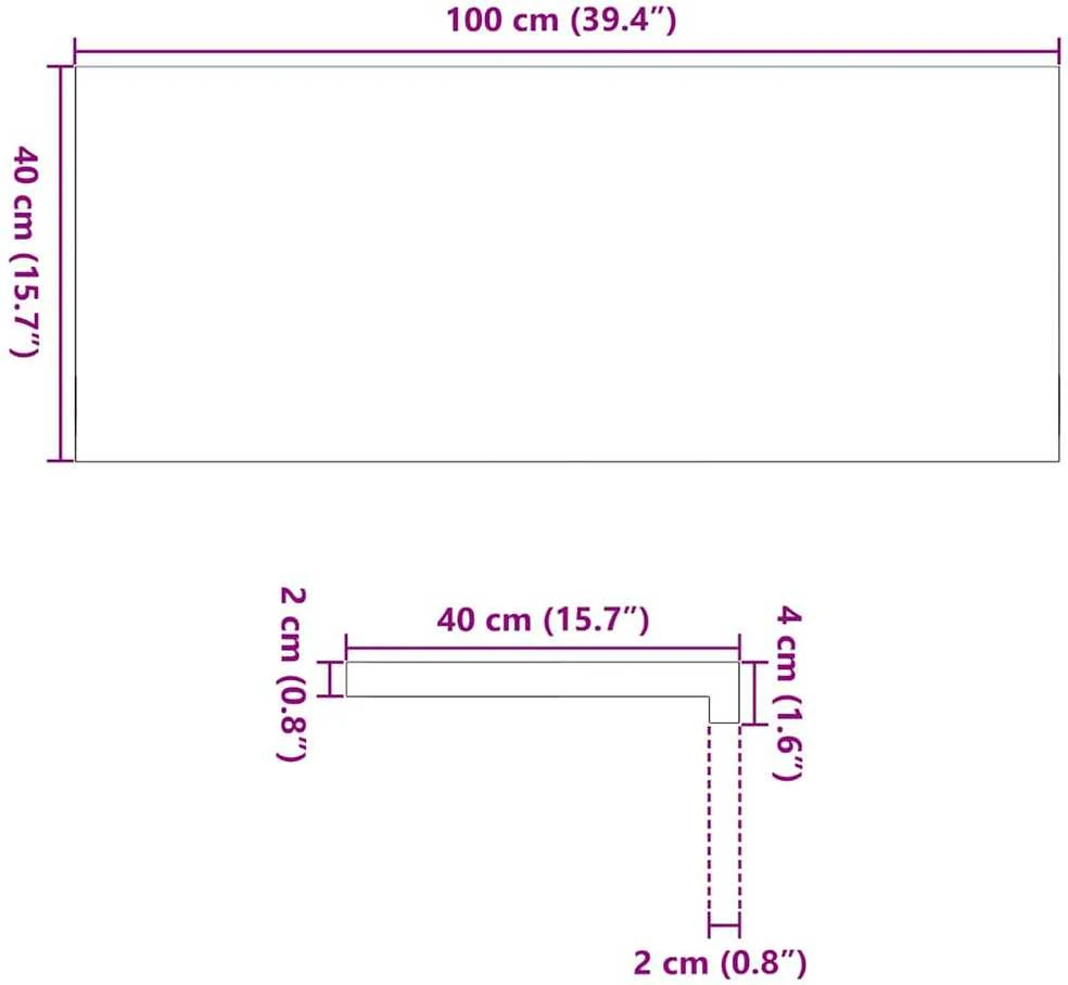 Palangės, 2 vnt, šviesiai rudos, 100x40x2 cm, ąžuolo medienos