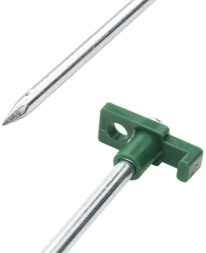 Palapinės kaiščiai, 12vnt., 25cm, skersmuo 7mm, plienas ir PP