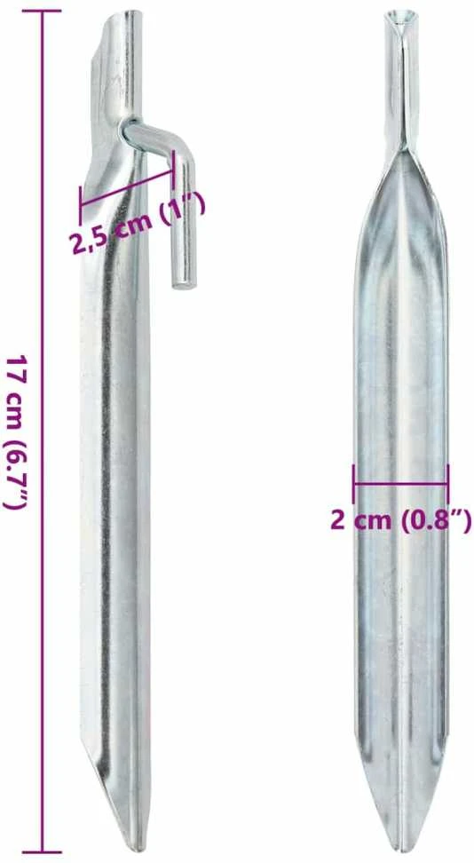 Palapinės kaiščiai, 24vnt., 17cm, skersmuo 20mm, V forma