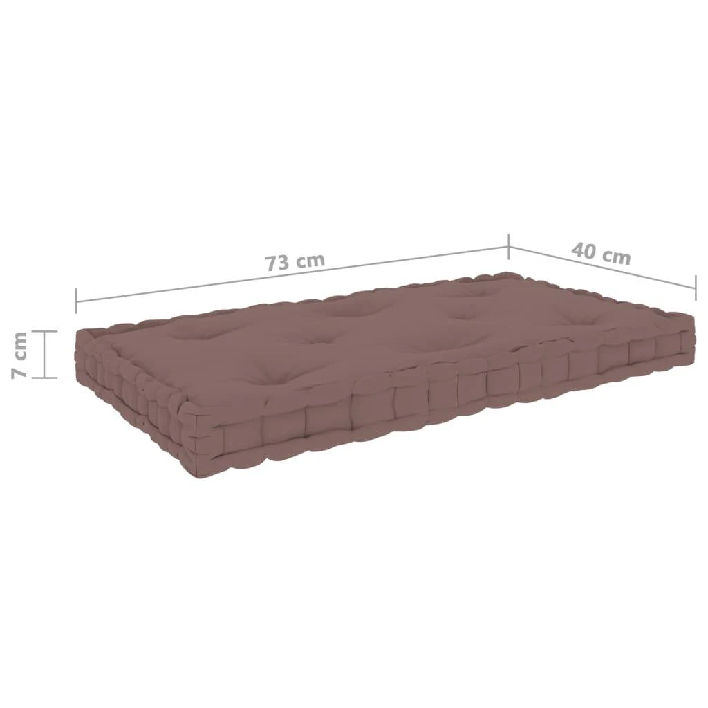 Paletės/grindų pagalvėlė, taupe spalvos, 73x40x7cm, medvilnė