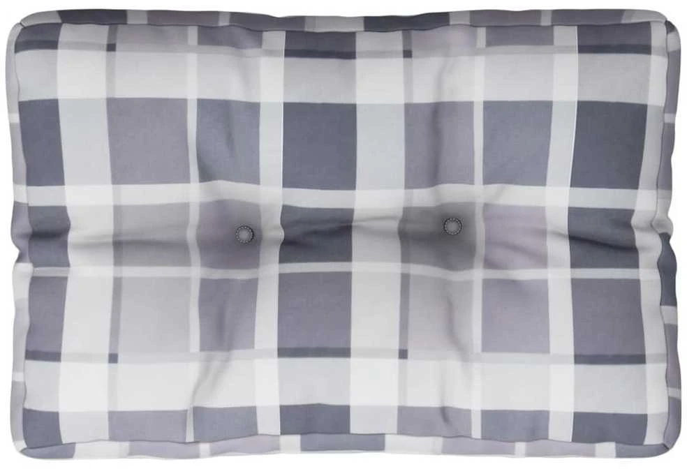 Paletės pagalvėlė, pilka, 60x40x12cm, audinys, languota