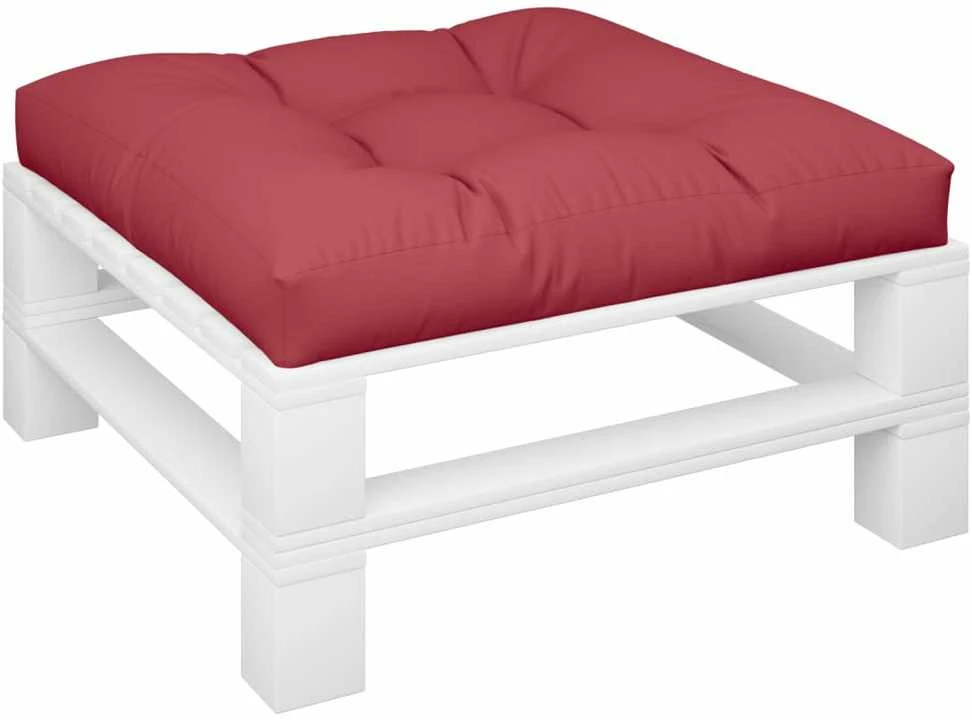 Paletės pagalvėlė, vyno raudonos spalvos, 80x80x12cm, audinys