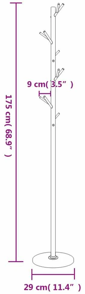 Paltų kabykla, balta, 175cm, milteliniu būdu dengta geležis