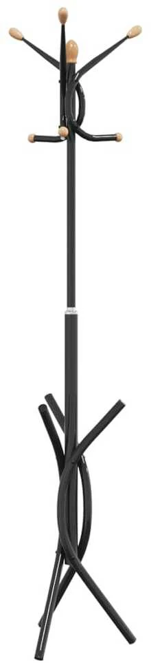 Paltų kabykla, juoda, 176cm, milteliniu būdu dengta geležis