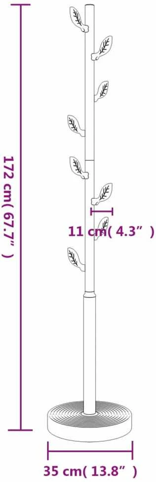 Paltų kabykla, mėlyna, 172cm, milteliniu būdu dengta geležis