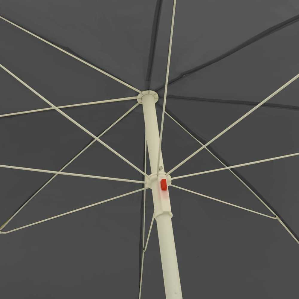 Paplūdimio skėtis nuo saulės, antracito spalvos, 300cm