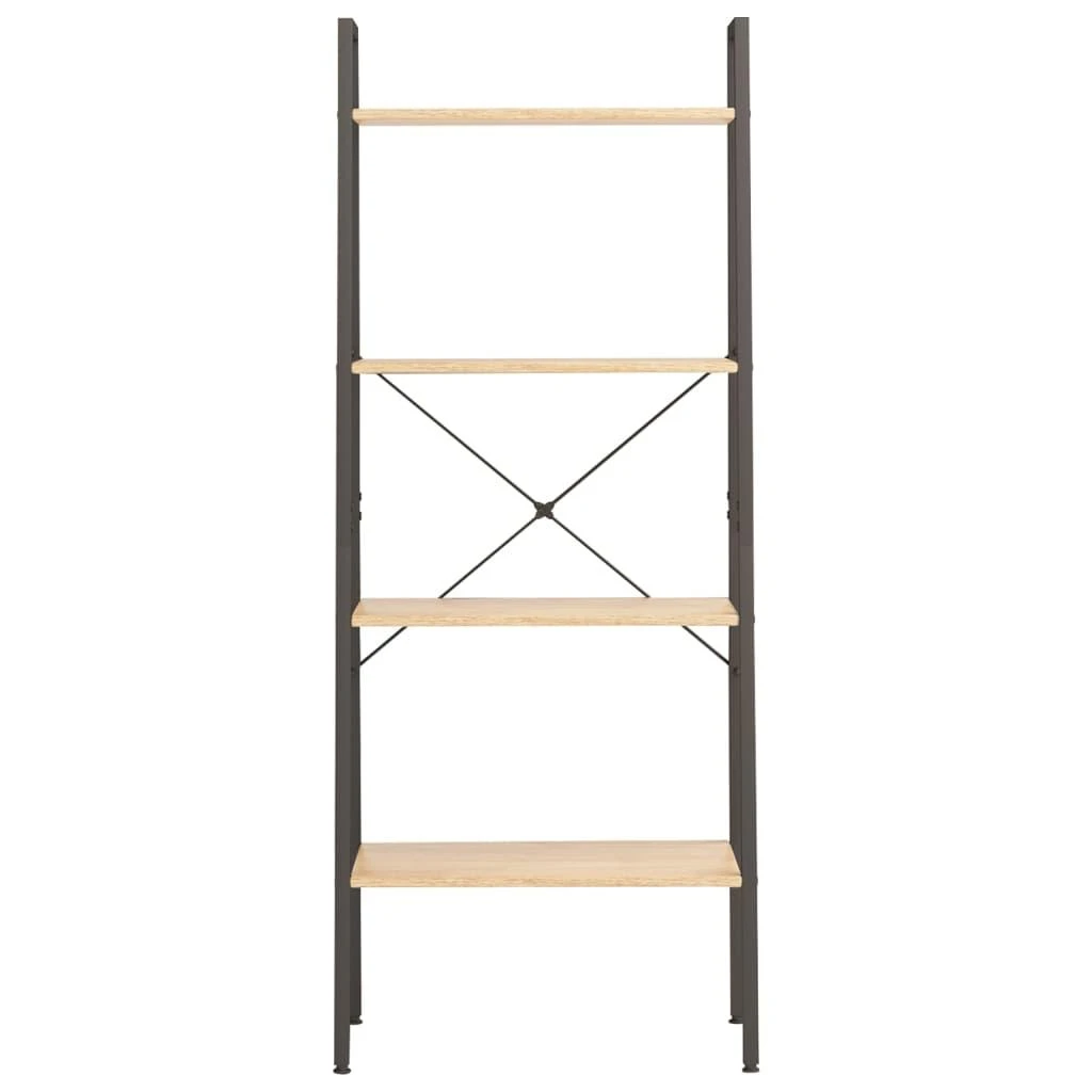 Pastatoma lentyna, 4 aukštų, šviesiai ruda/juoda, 56x35x140cm