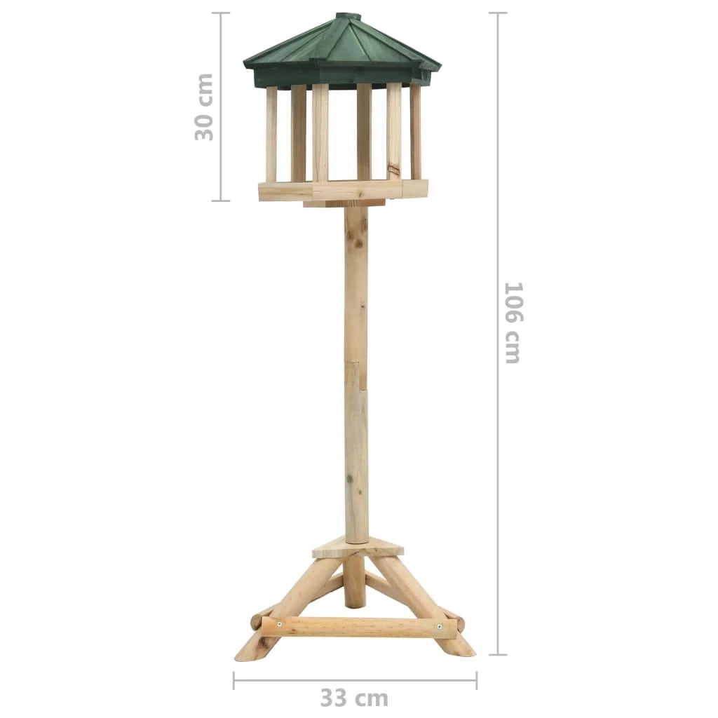 Pastatoma lesykla paukščiams, 33x110 cm, eglės medienos masyvas