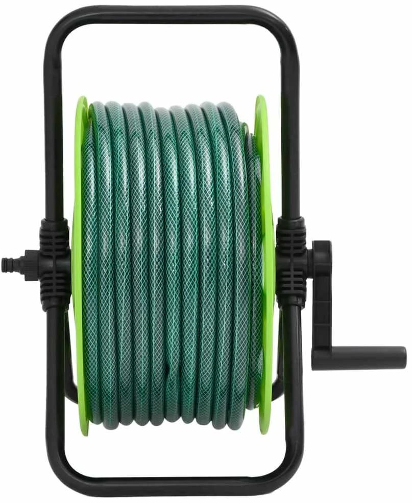 Pastatoma žarnos ritė-vežimėlis su 30m žarna, žalia, PVC