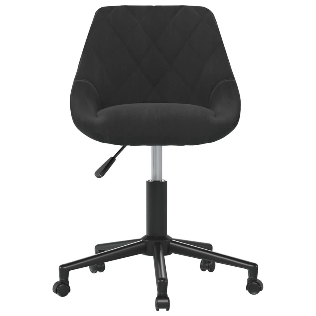 Pasukama valgomojo kėdė, juodos spalvos, aksomas (335481)