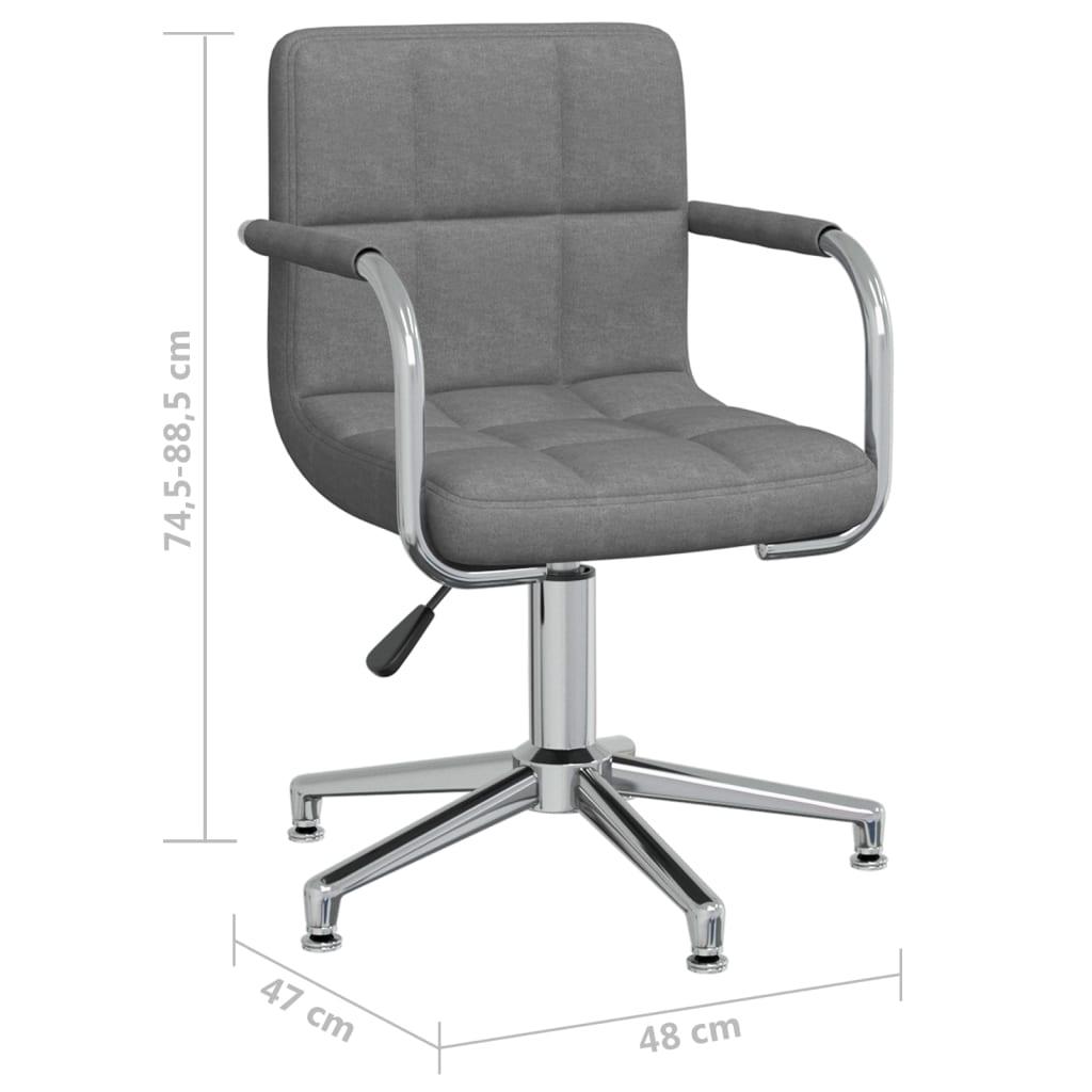 Pasukama valgomojo kėdė, šviesiai pilka, audinys (334729)