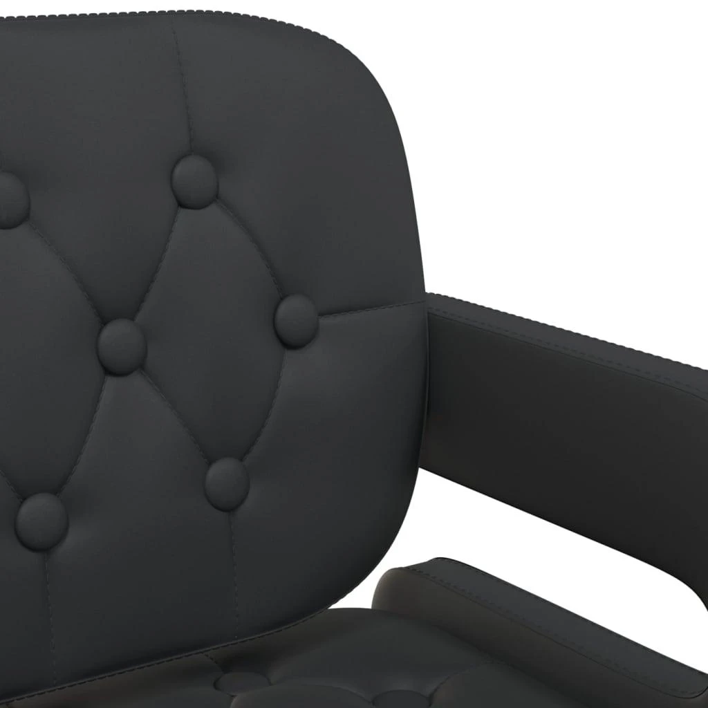 Pasukamos valgomojo kėdės, 2vnt., juodos spalvos, dirbtinė oda