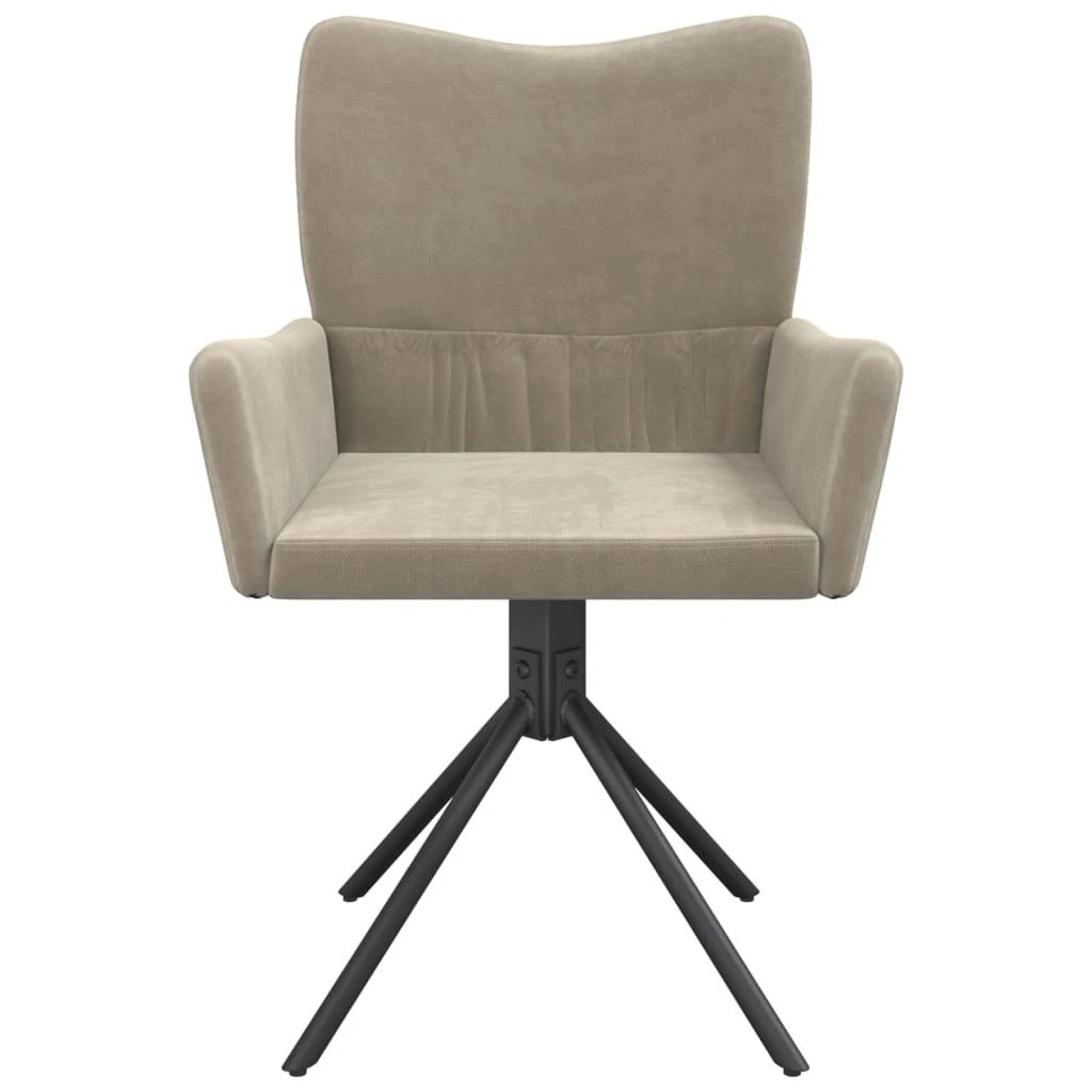 Pasukamos valgomojo kėdės, 2vnt., šviesiai pilkos, aksomas