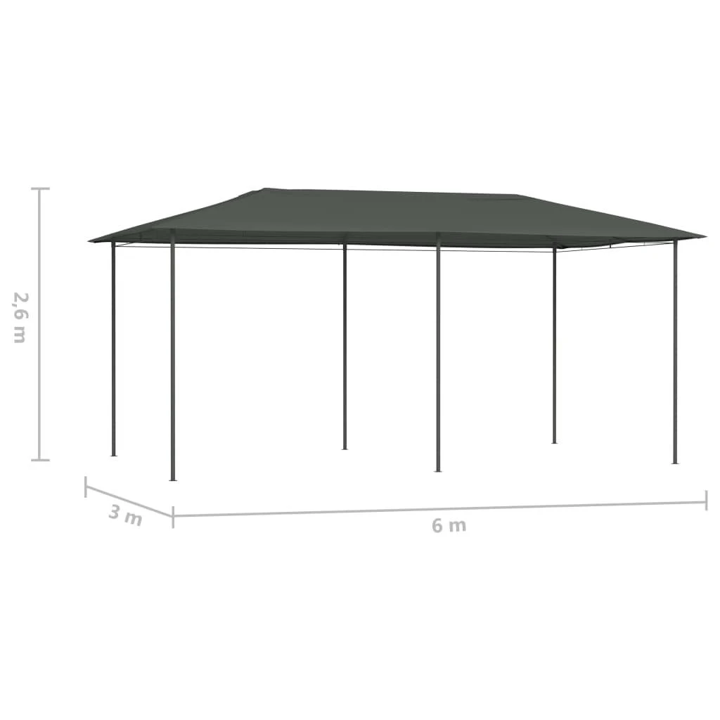 Pavėsinė, antracito spalvos, 2,98x5,3x2,59m, 160g/m²