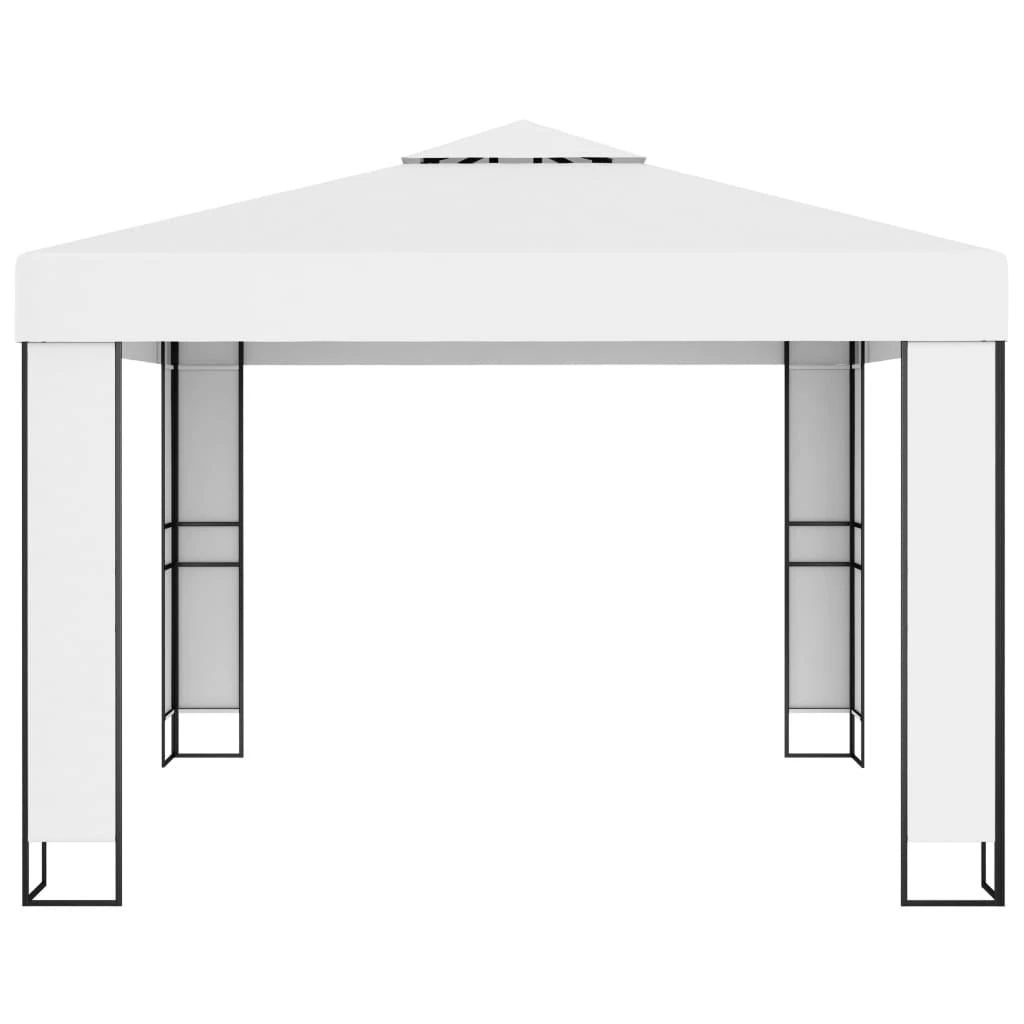 Pavėsinė su dvigubu stogu, baltos spalvos, 3x3m