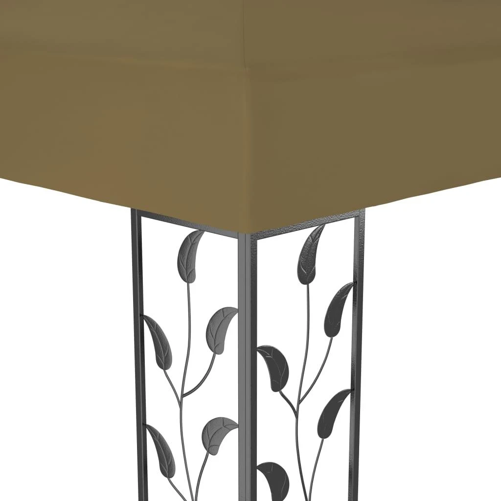 Pavėsinė su dvigubu stogu, taupe spalvos, 3x4m, 180g/m²