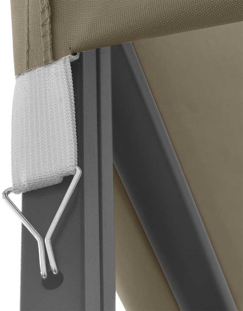 Pavėsinė su lempučių girliandomis LED, taupe, 4x3m