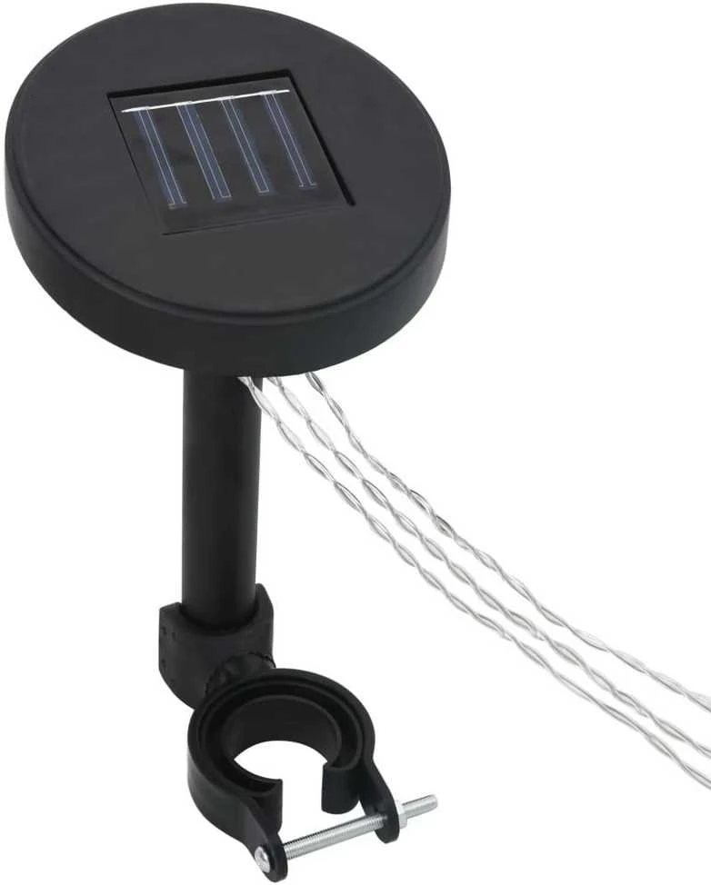 Pavėsinė su lemputėmis LED, antracito, 3x3 m