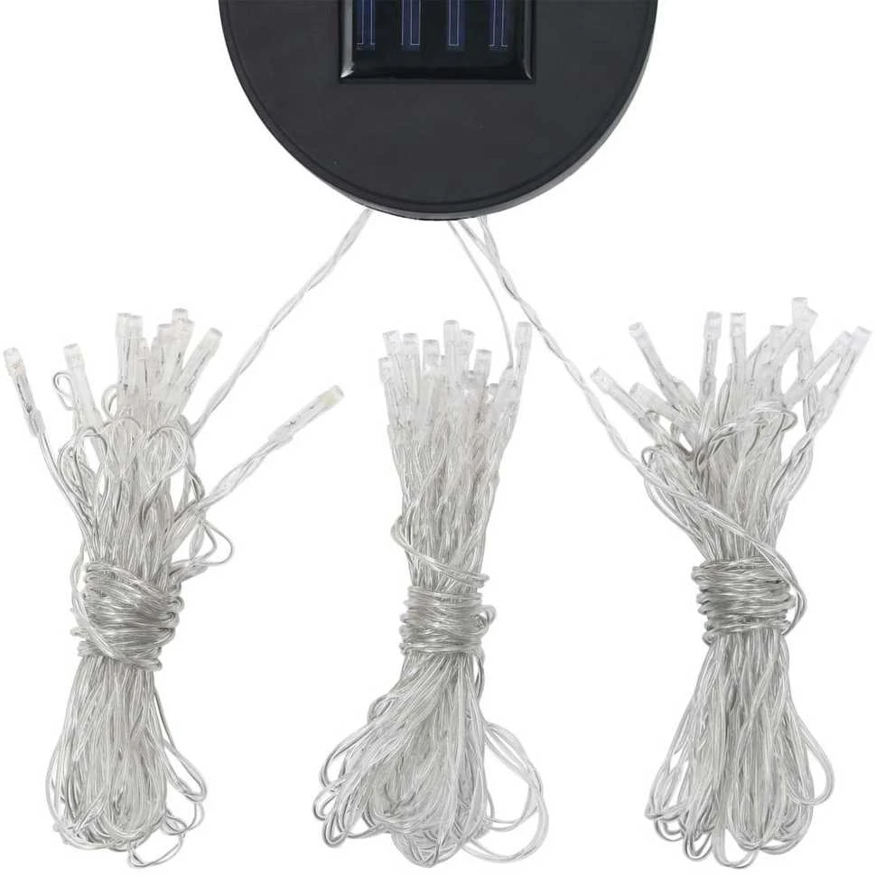 Pavėsinė su lemputėmis LED, kreminė, 3x4m
