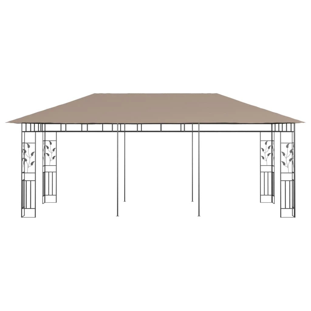 Pavėsinė su tinkleliu nuo uodų, taupe spalvos, 6x3x2,73m