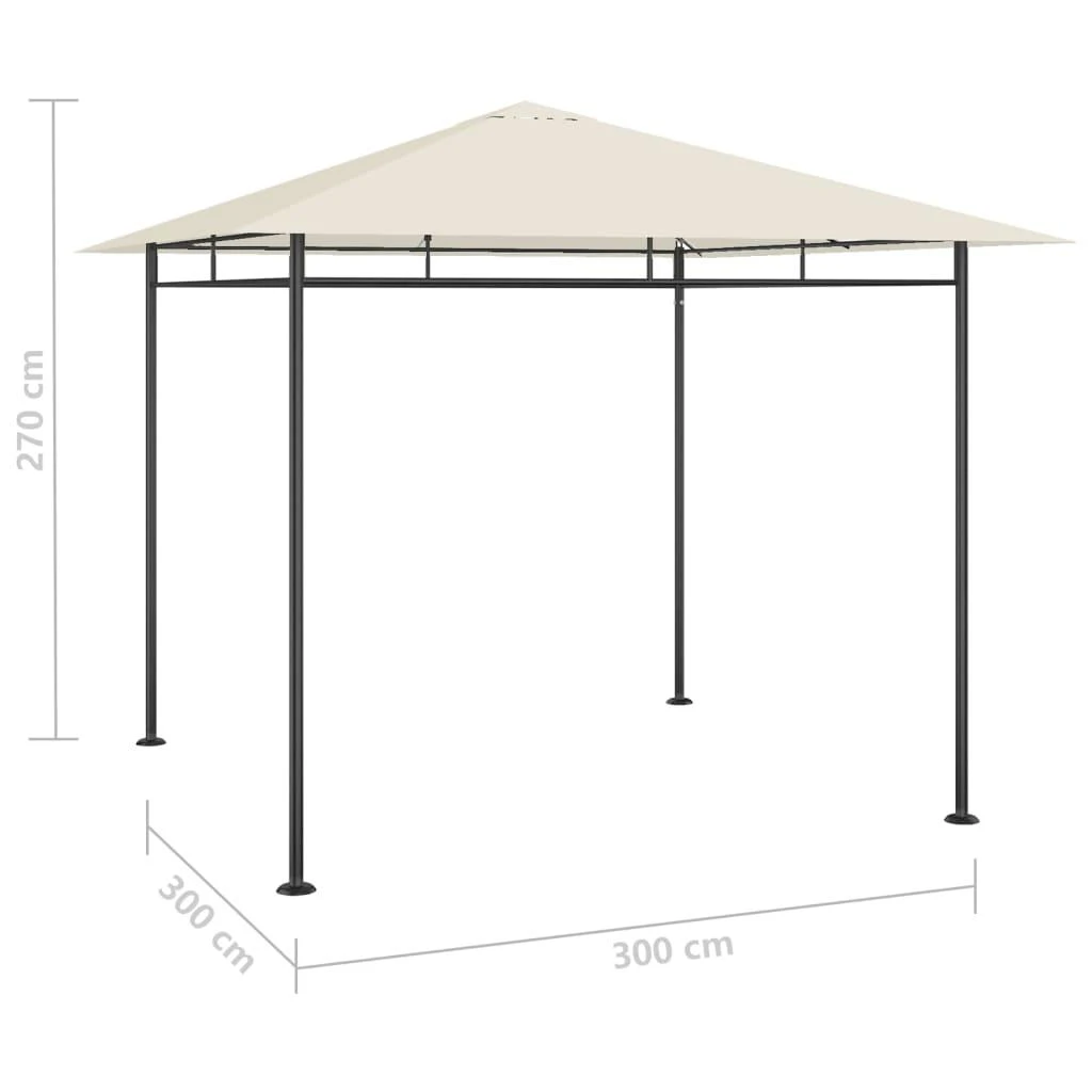 Pavėsinė, taupe spalvos, 3x3x2,7m, 180g/m²