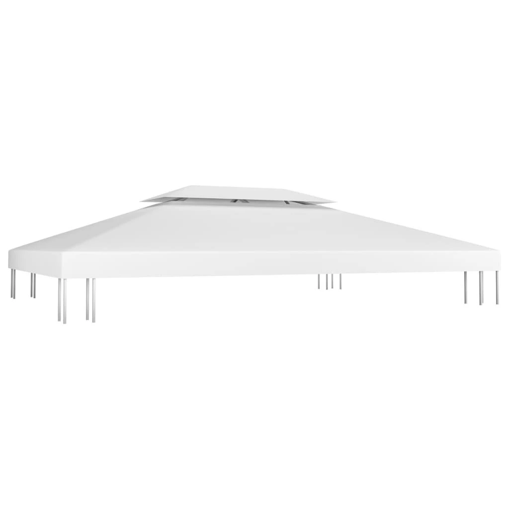 Pavėsinės uždangalas, 2 pakopų, baltas, 4x3m, 310 g/m²