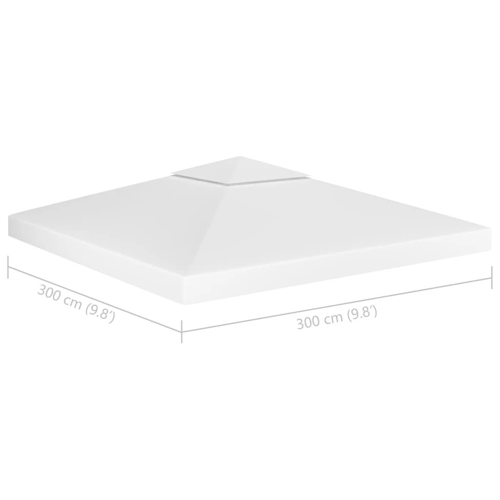 Pavėsinės uždangalas, 2 pakopų, baltas, 3x3m, 310 g/m²
