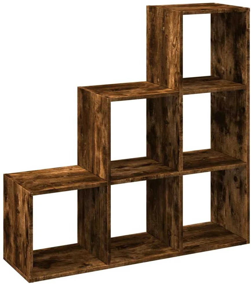 Pertvara/knygų spinta, 3 aukštų, dūminė, 99x29x99cm, mediena