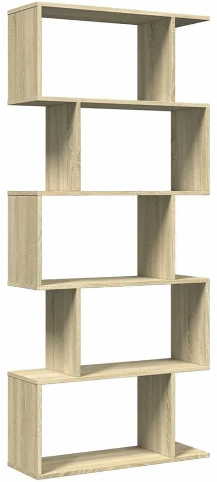 Pertvara/knygų spinta, ąžuolo, 70x24x161cm, mediena, 5 pakopų