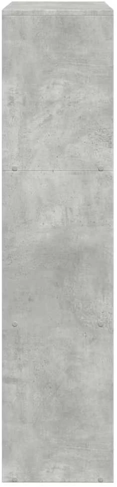 Pertvara/knygų spinta, betono pilka, 123x29x123cm, 3 pakopų