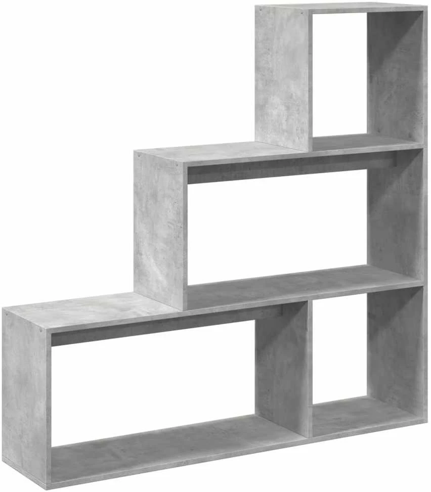 Pertvara/knygų spinta, betono pilka, 123x29x123cm, 3 pakopų