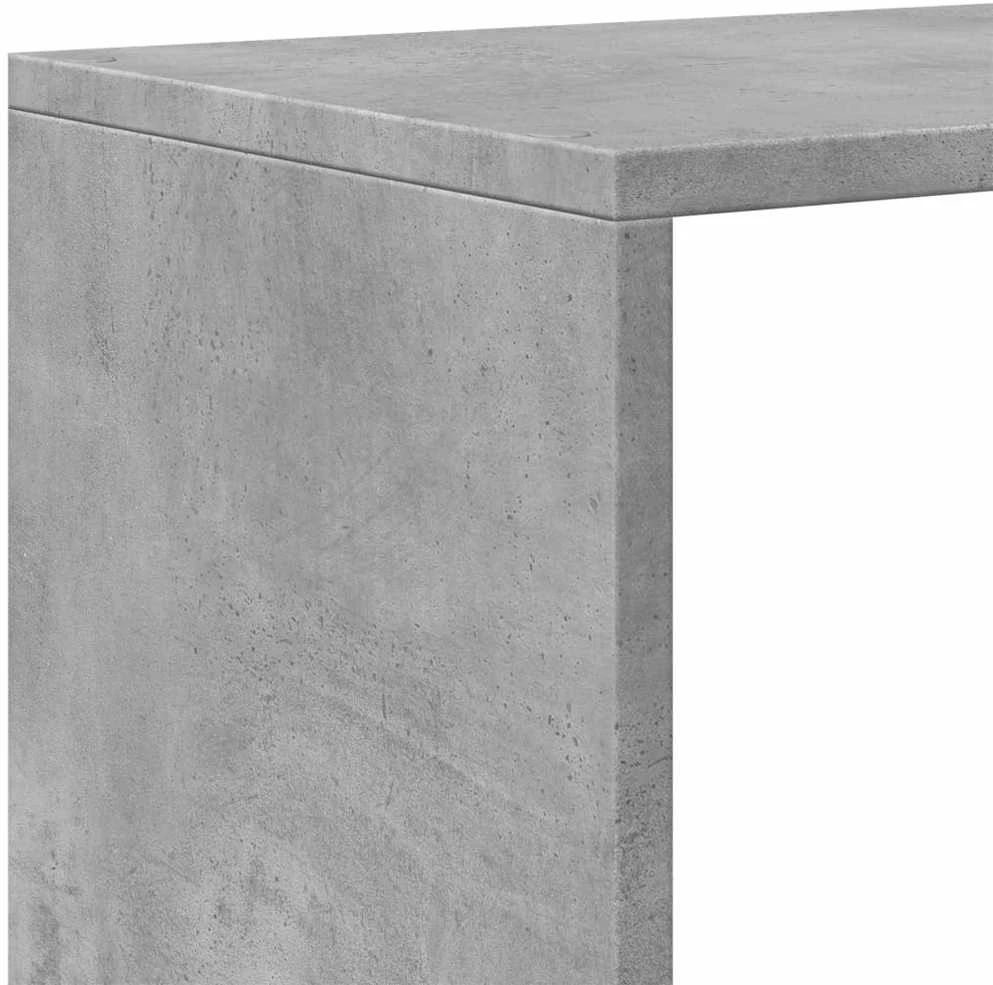 Pertvara/knygų spinta, betono pilka, 131,5x29x131,5cm, 4 aukštų