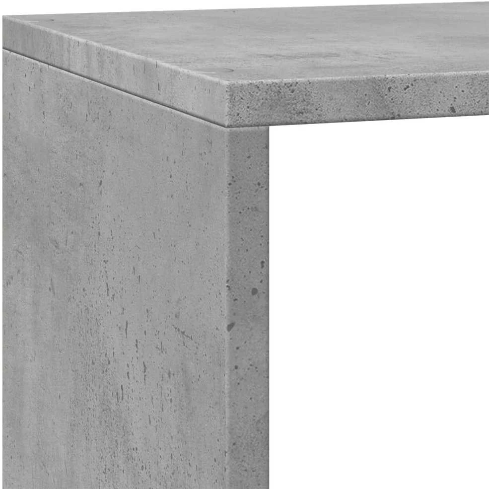 Pertvara/knygų spinta, betono pilka, 137,5x29x103,5cm, 3 aukštų