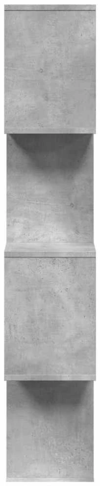 Pertvara/knygų spinta, betono pilka, 70x24x129cm, 4 pakopų
